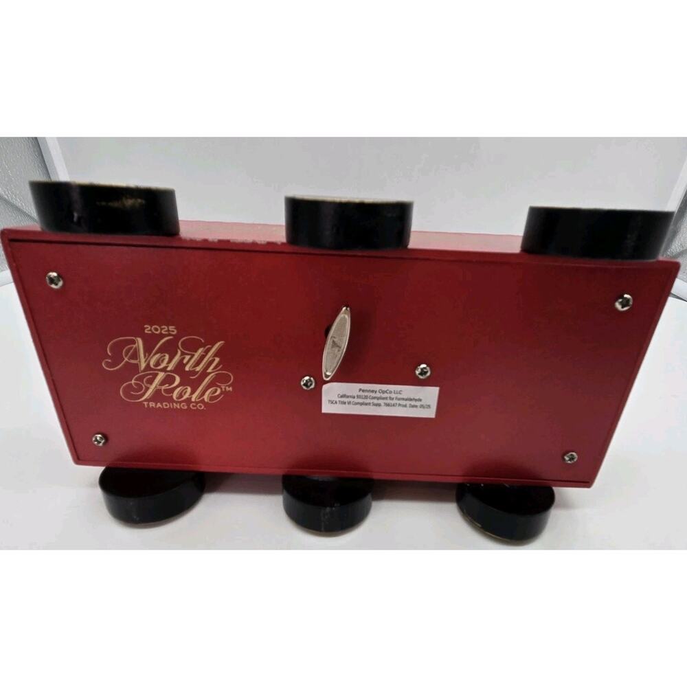 Christmas Trio Nutcrackers ANIMATED Music Box NEW North Pole Holiday MSRP $70 - Picture 8 of 8